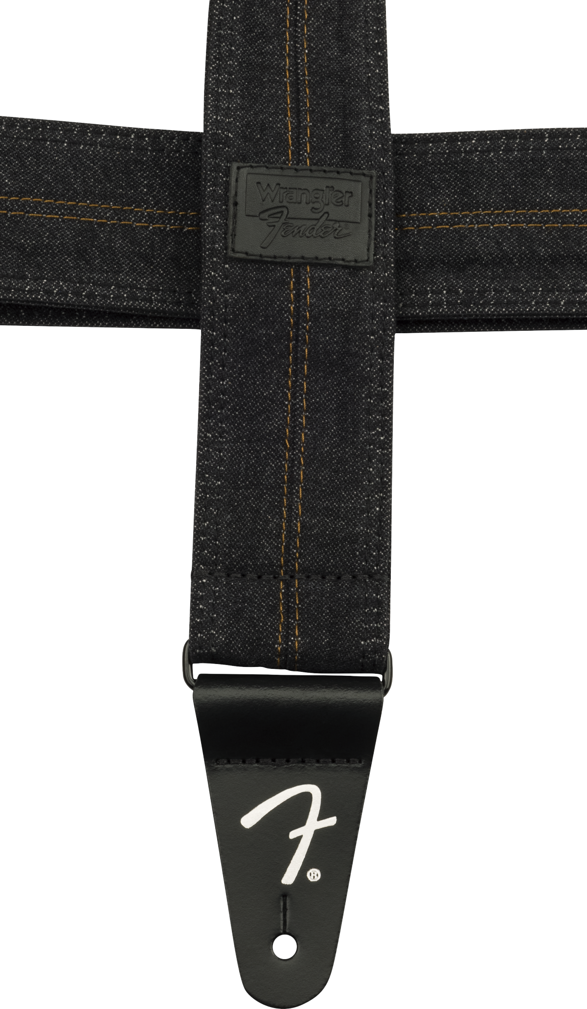 Fender x Wrangler Denim gitarstropp (vasket Black sting, 2")