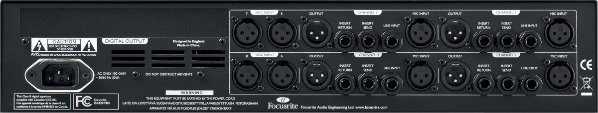 Focusrite ISA 428 mkII mikrofonforforsterker