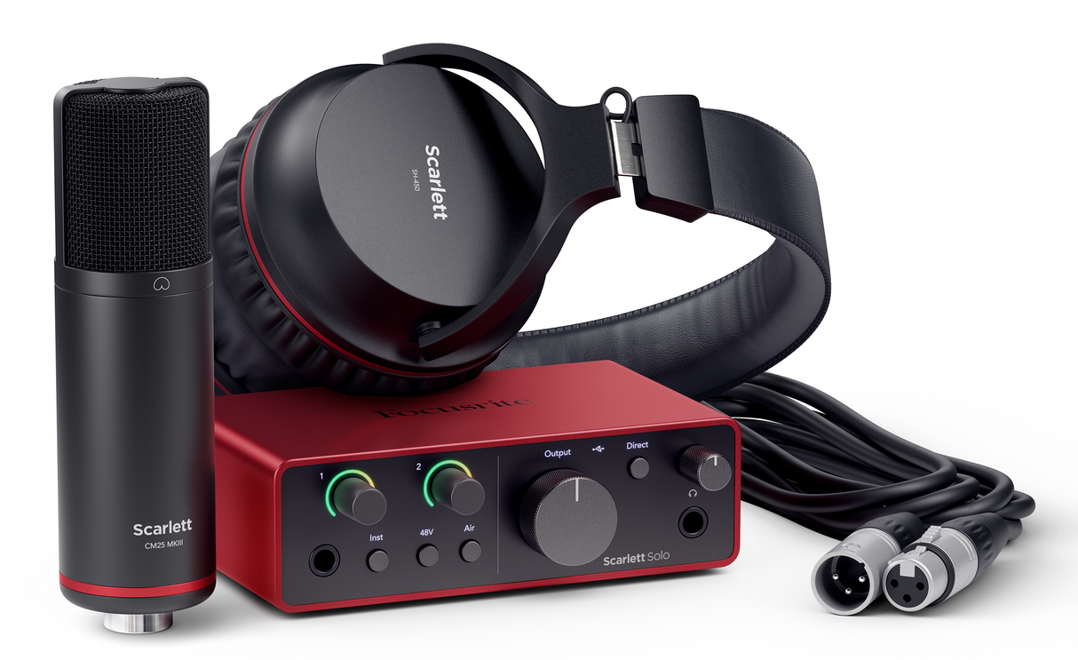 Focusrite Scarlett Solo Studio 4. generasjons lydkortpakke