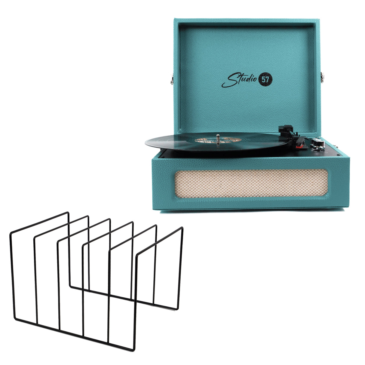 Studio 57 Groovy platespiller med LP-stativ (Ivy)