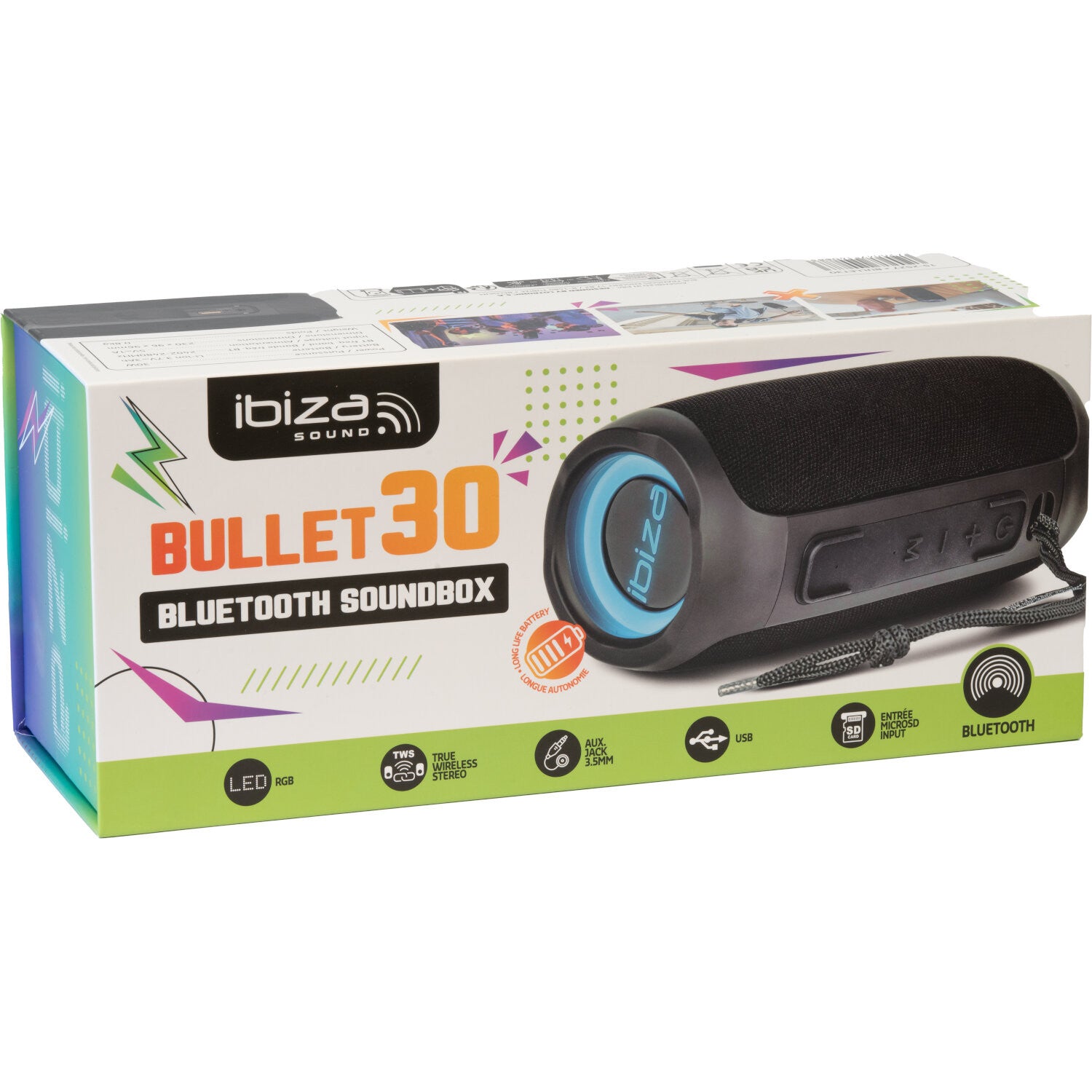 Ibiza BULLET30 Bluetooth høyttaler