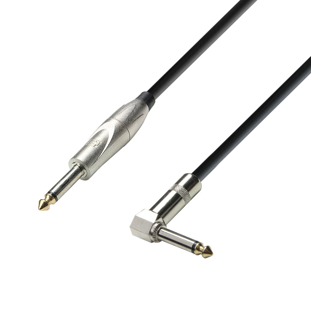Instrumentkabel 6,3 mm Jack mono til 6,3 mm Angle Jack mono