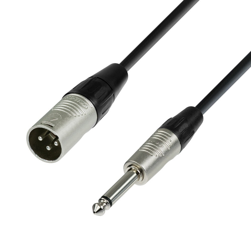 Signalkabel XLR hann til 6,3 mm Jack Mono (3m)