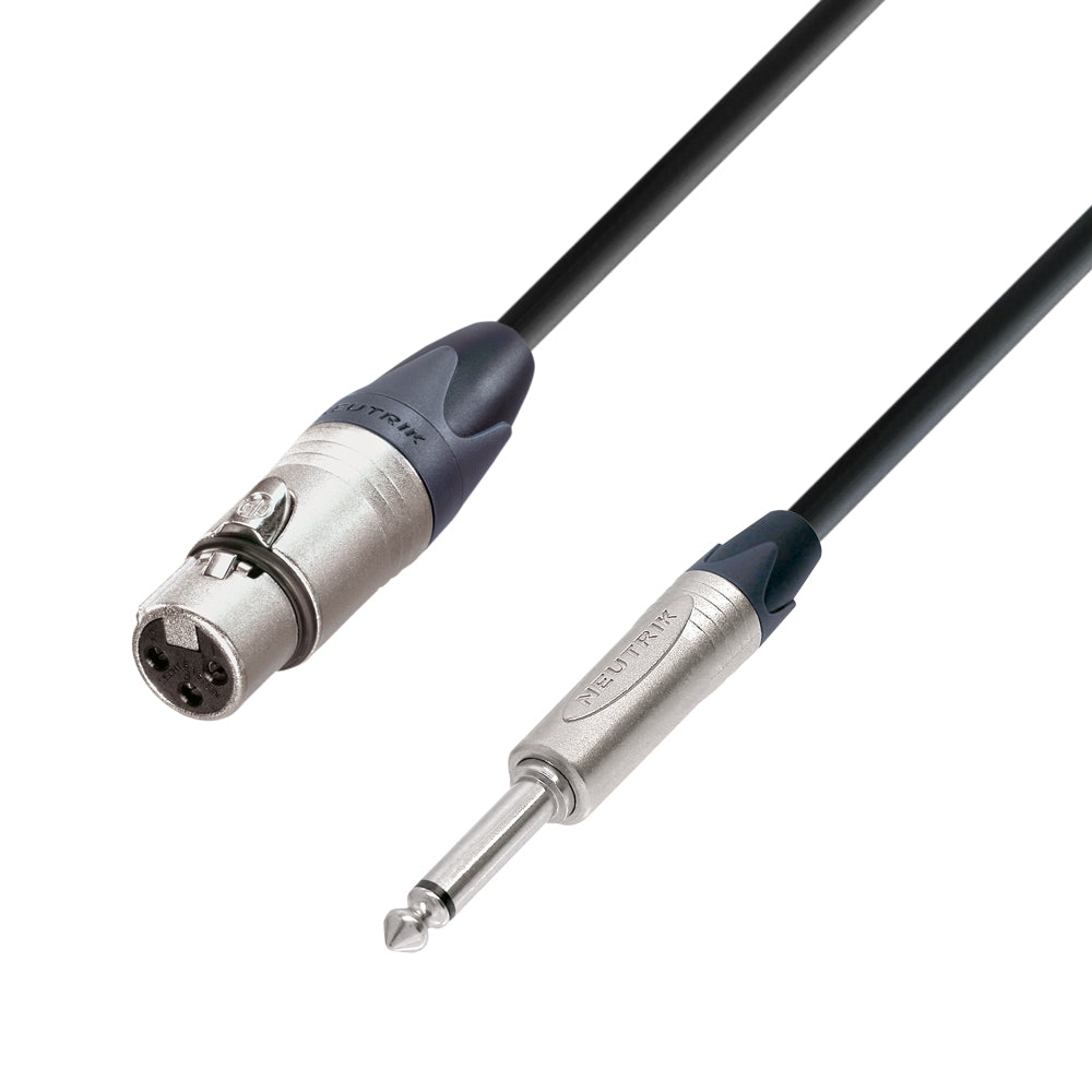 Neutrik mikrofonsignalkabel XLR Hun til 6.3 mm Jack mono