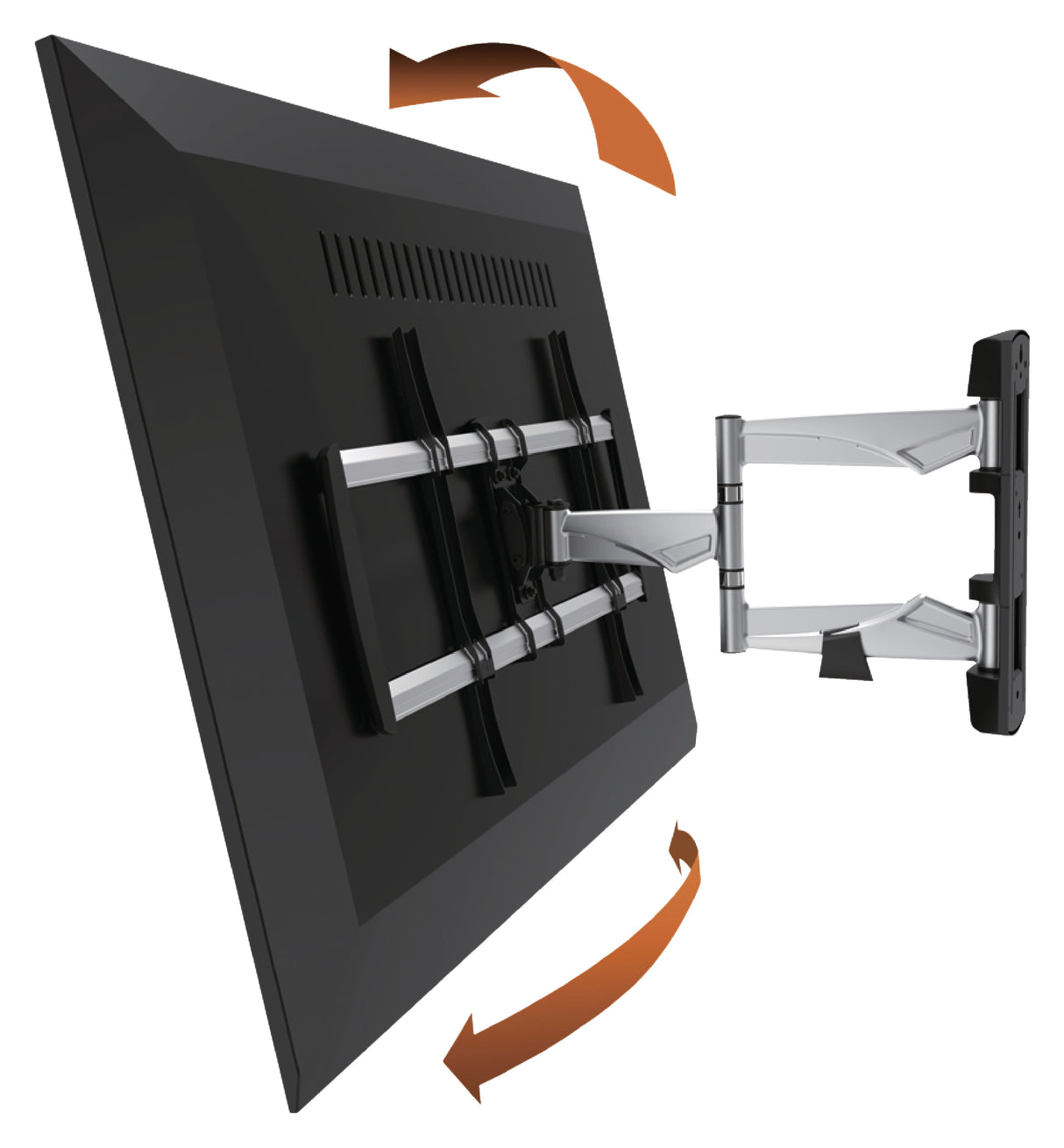 TV -feste fullt bevegelig (svart, sølv, 42-70", 35 kg)