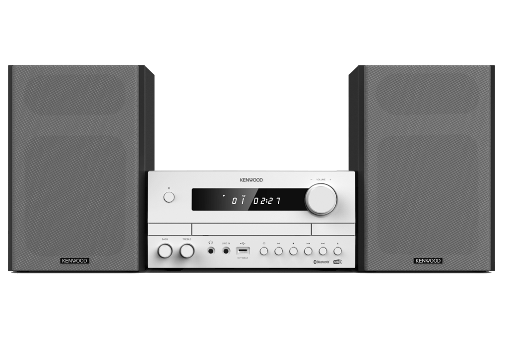 Kenwood M-822DAB Mini-system med Bluetooth og DAB+ (hvit)
