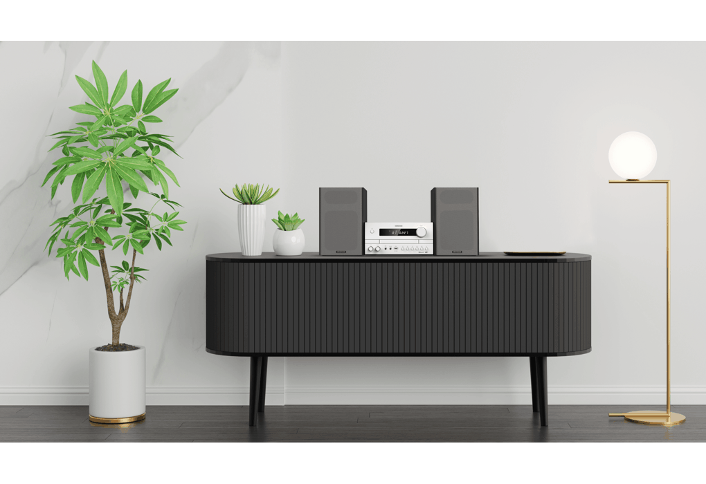 Kenwood M-822DAB Mini-system med Bluetooth og DAB+ (hvit)