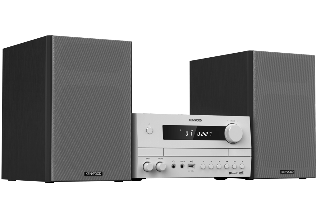 Kenwood M-822DAB Mini-system med Bluetooth og DAB+ (hvit)
