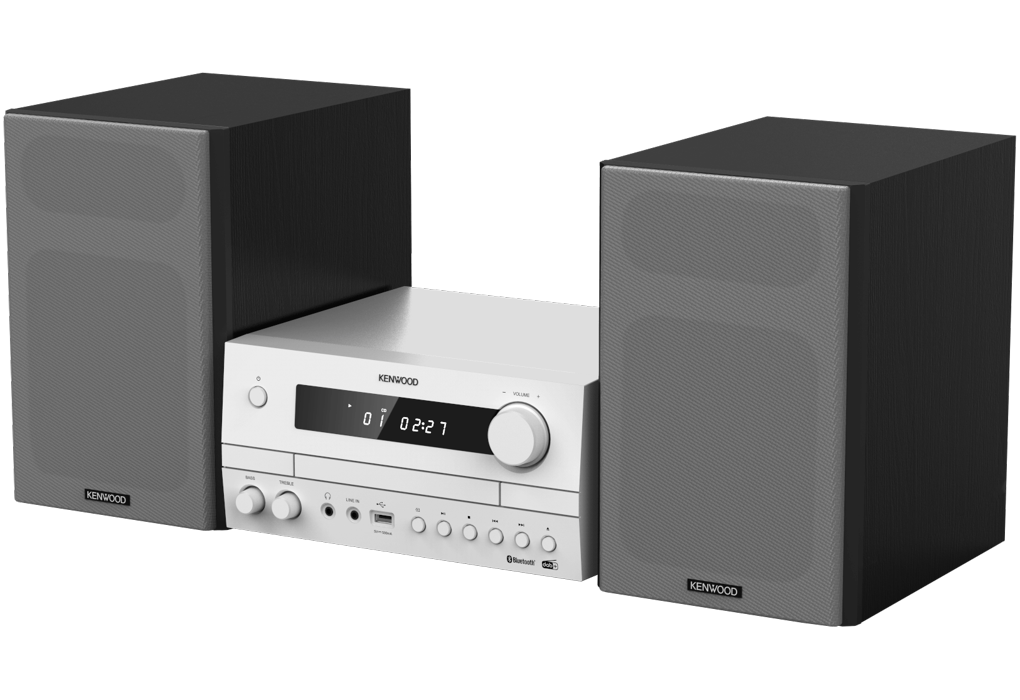 Kenwood M-822DAB Mini-system med Bluetooth og DAB+ (hvit)