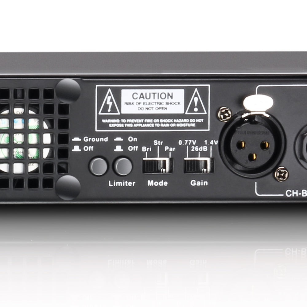 LD Systems XS 400 effektforsterker (2x100W, 8 Ohm)