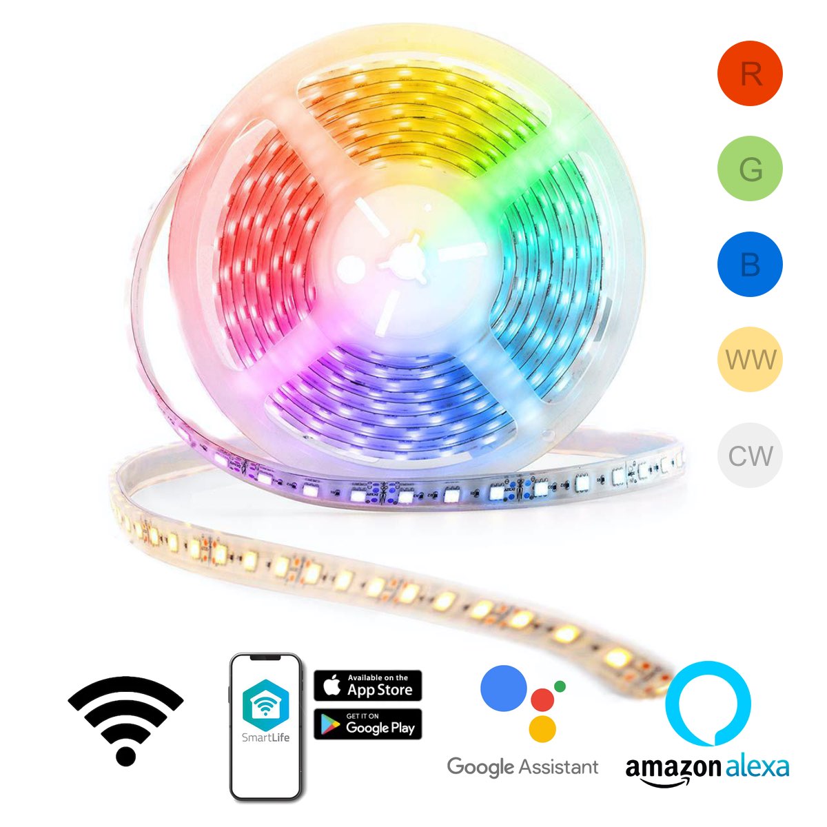 Wi-Fi LED strip (flerfarget, 5m)
