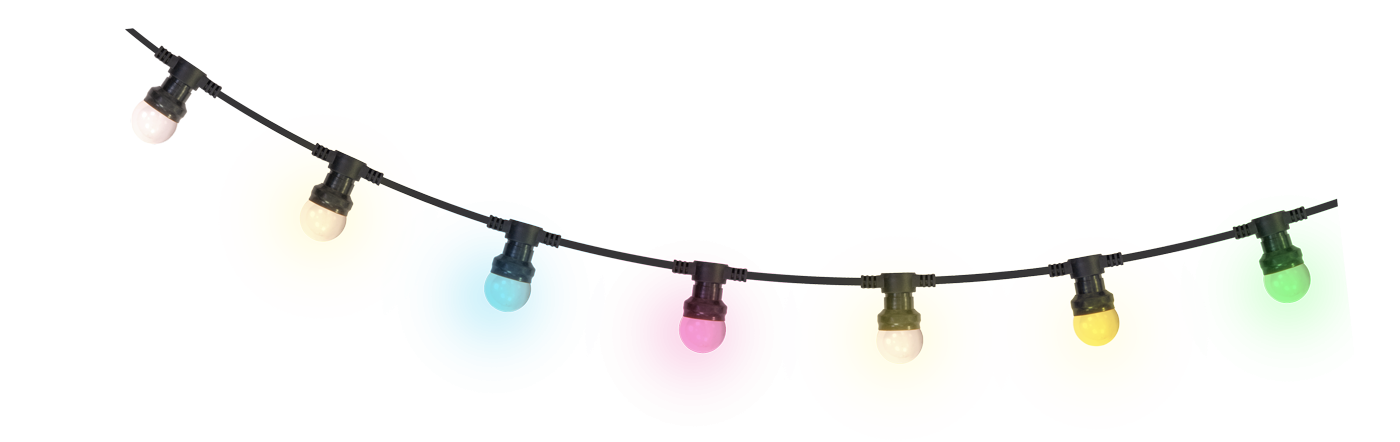 LED-lyskjede (flerfarget, 10m)