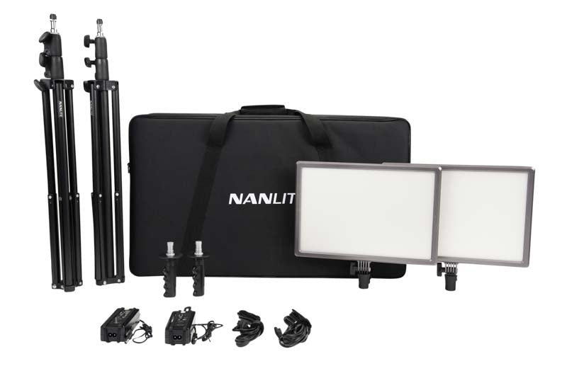 Nanlite LumiPad 25 LED 2 Light kit x2 med stativ og veske
