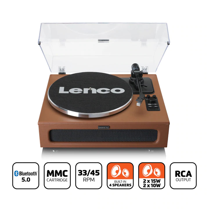 Lenco LS-430 Bluetooth-platespiller (brun)