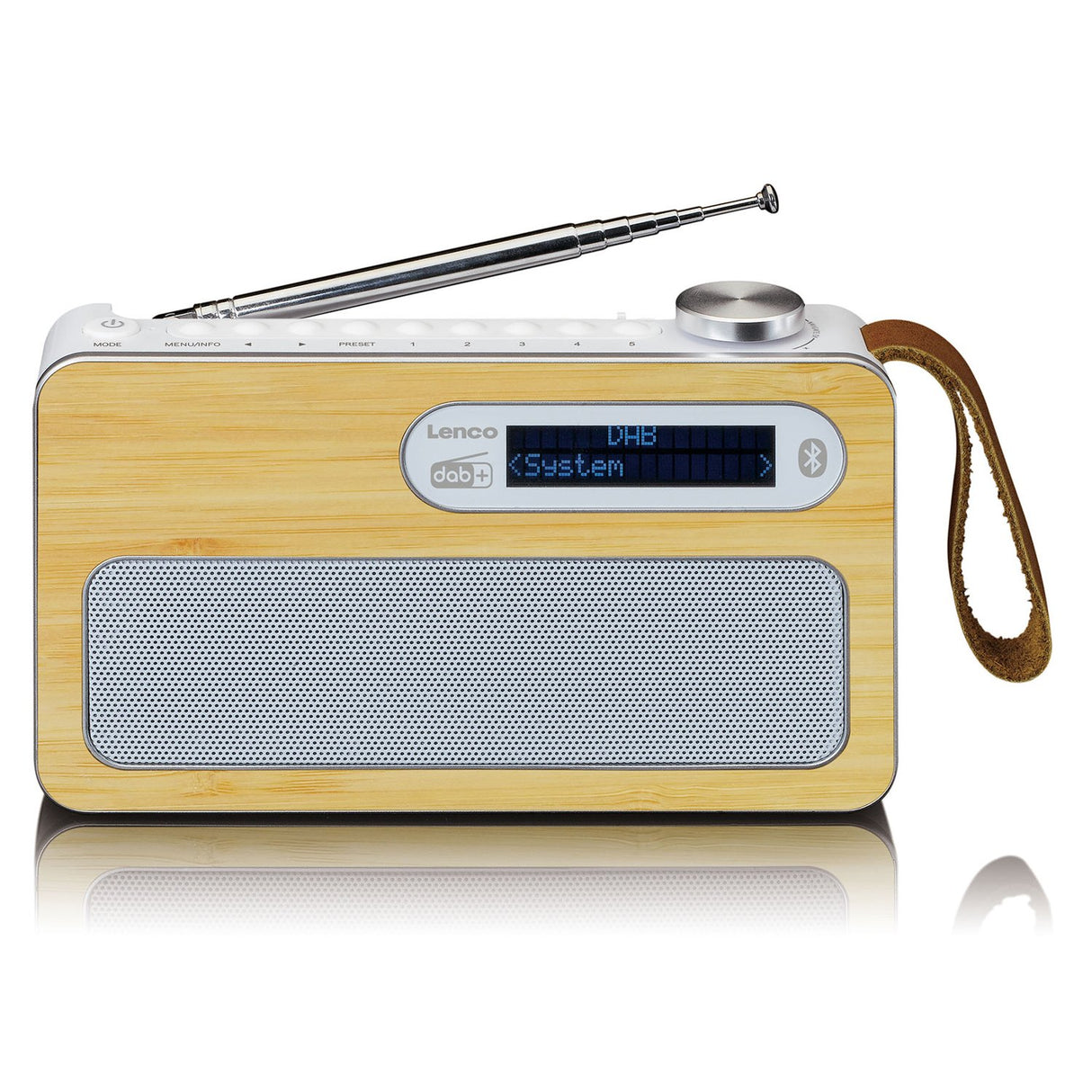 Lenco PDR-040 DAB+ Radio (bambus/hvit)