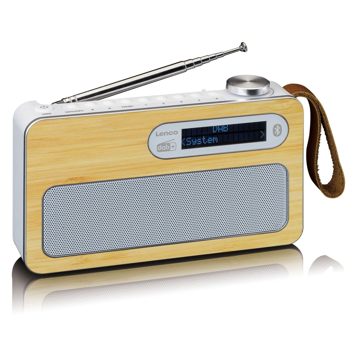 Lenco PDR-040 DAB+ Radio (bambus/hvit)