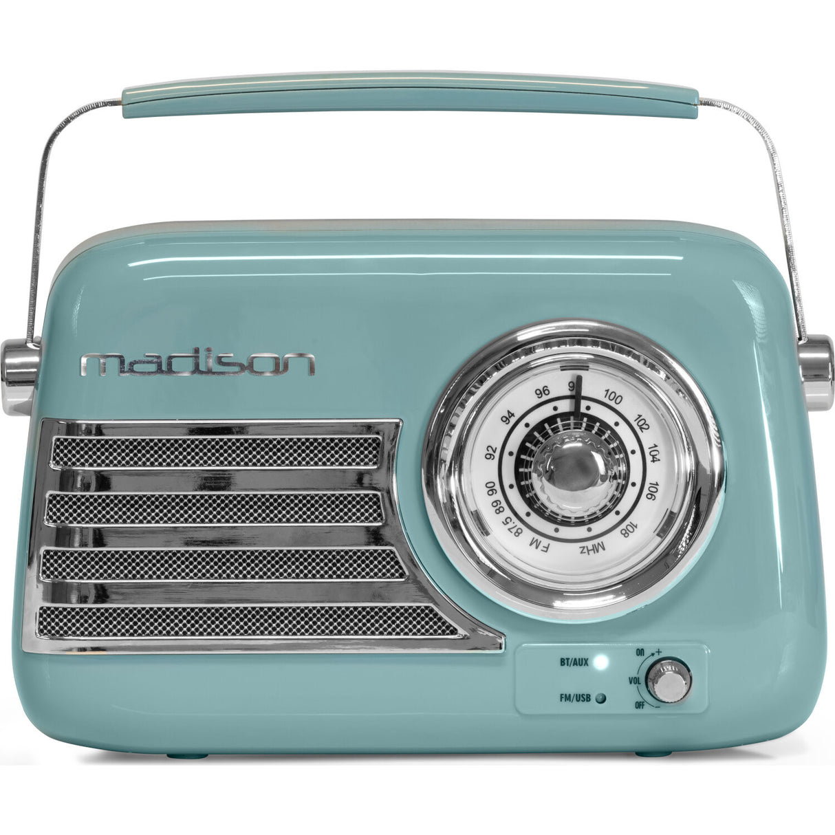 Madison Retro Radio med Bluetooth og FM (blå)