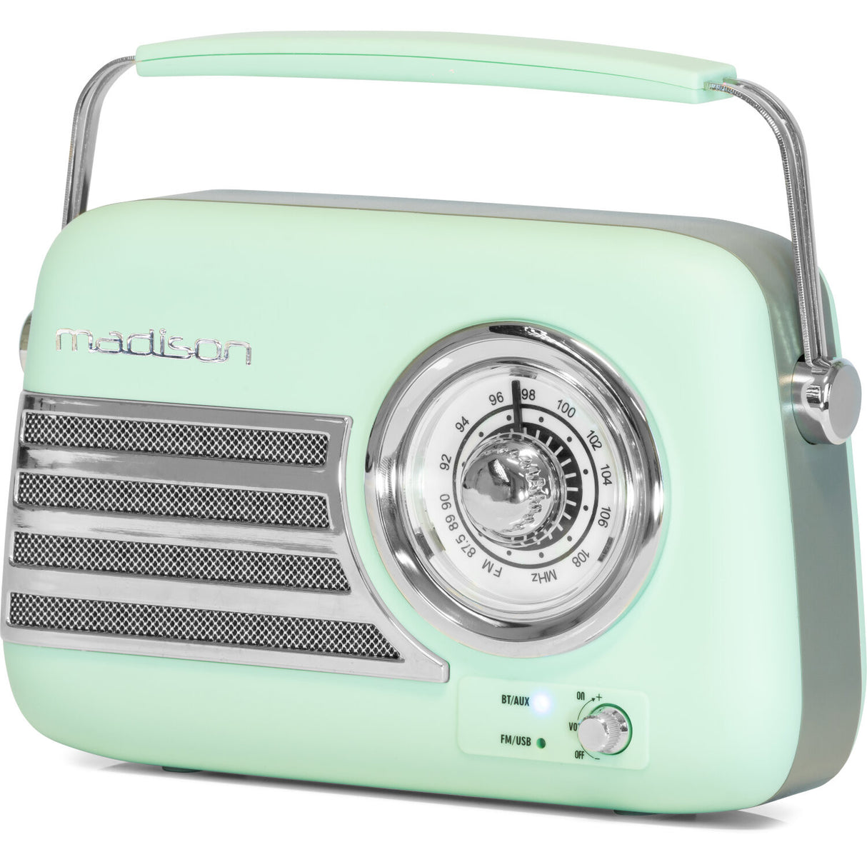 Madison Retro Radio med Bluetooth og FM (Matte Mint)