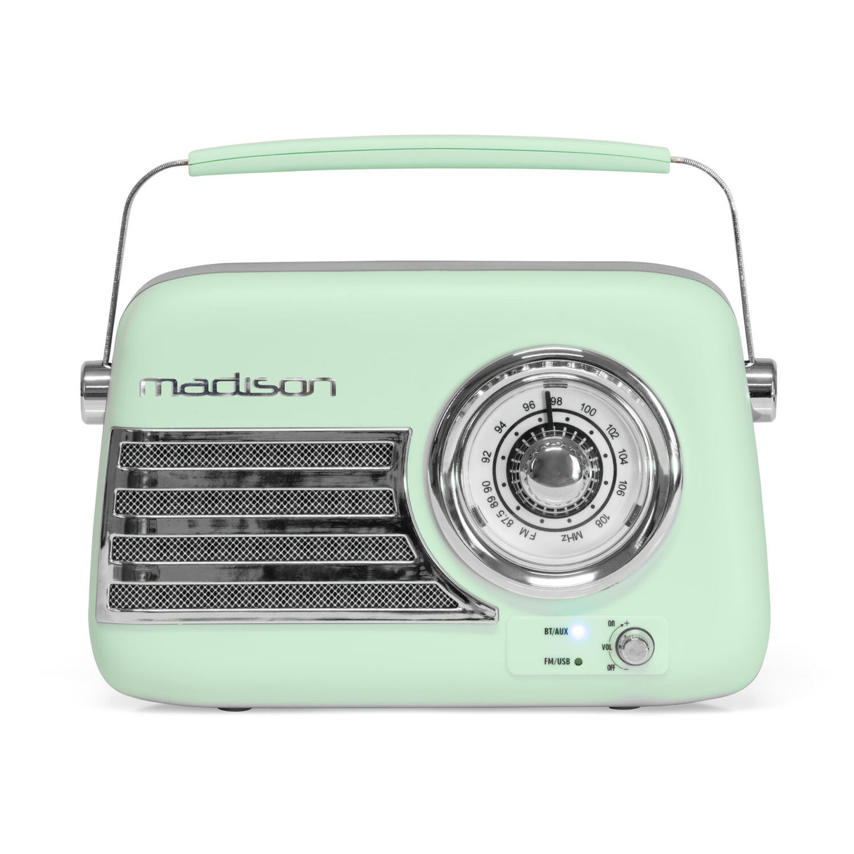 Madison Retro Radio med Bluetooth og FM (Matte Mint)