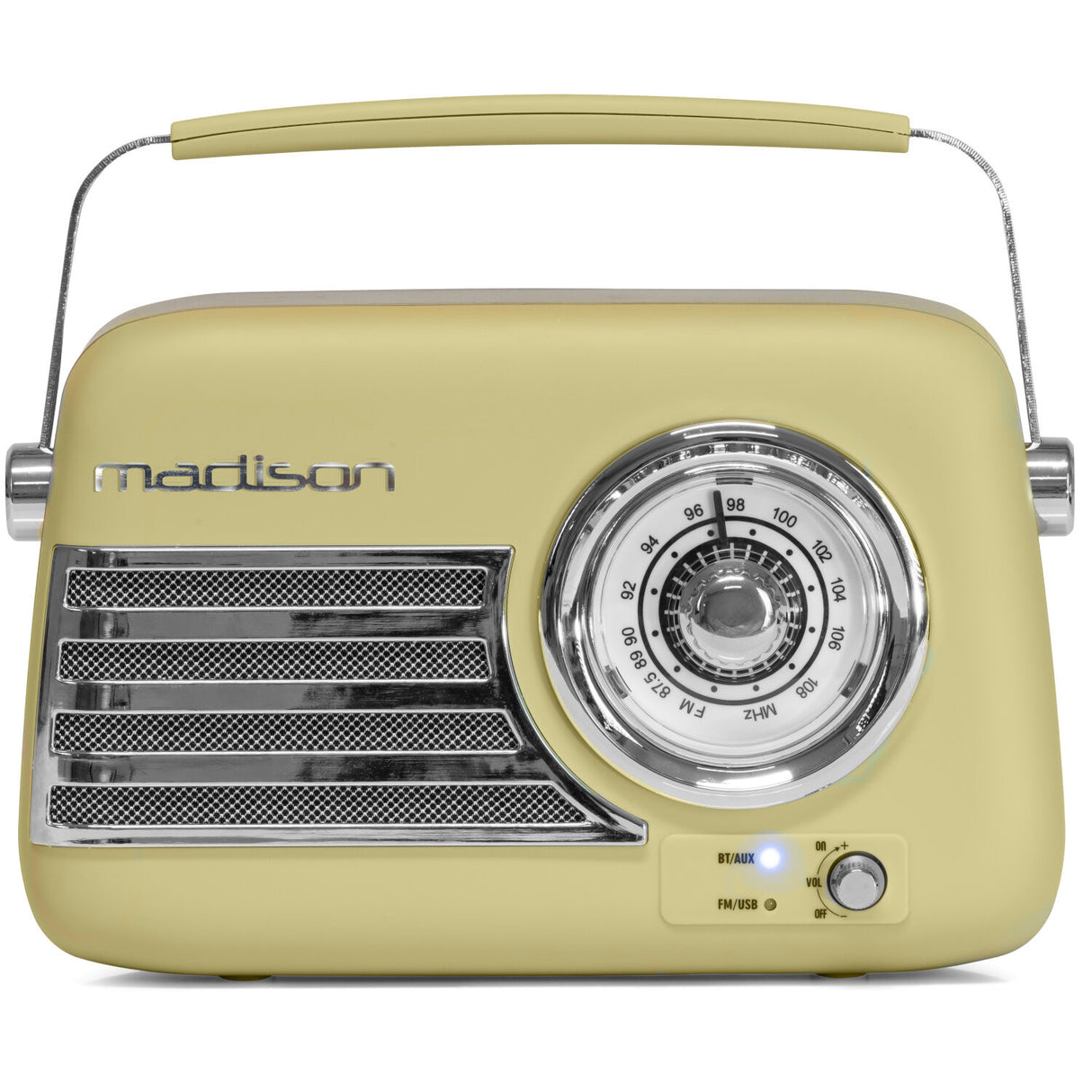 Madison Retro Radio med Bluetooth og FM (Matte Olive Green)