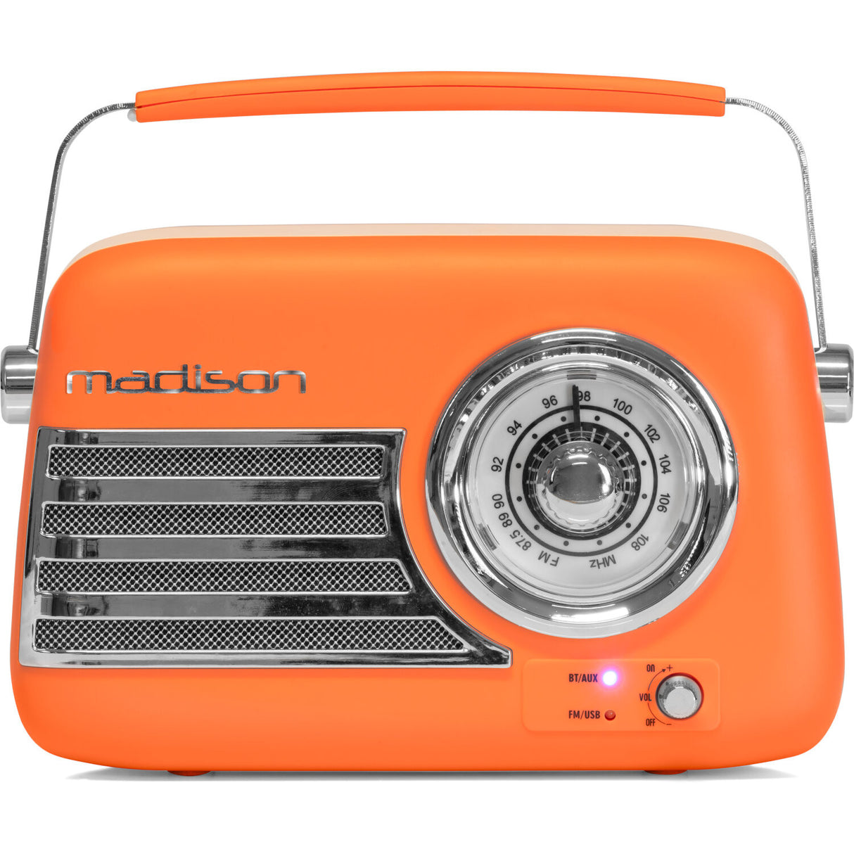 Madison Retro Radio med Bluetooth og FM (Matt Orange)