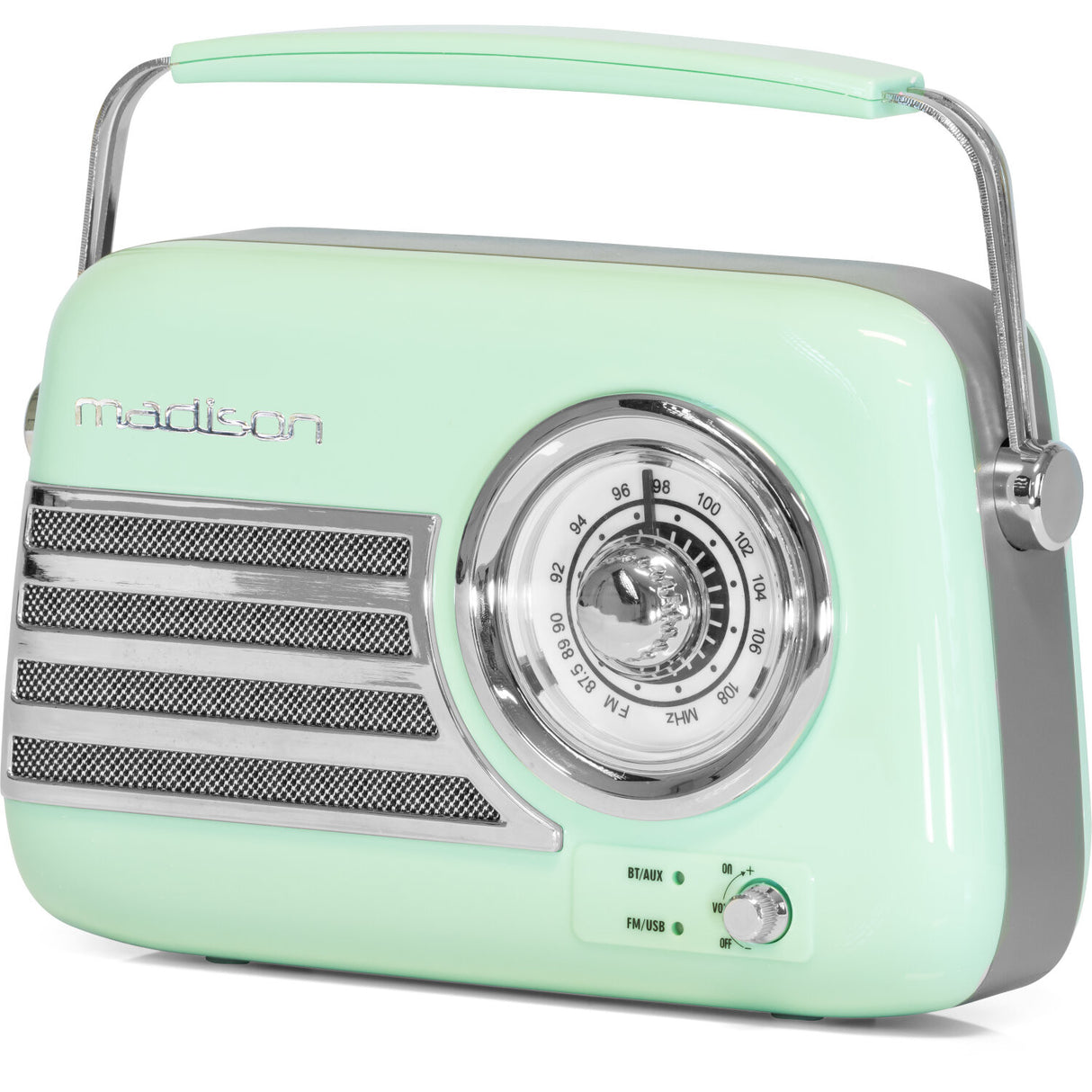 Madison Retro Radio med Bluetooth og FM (Mint)