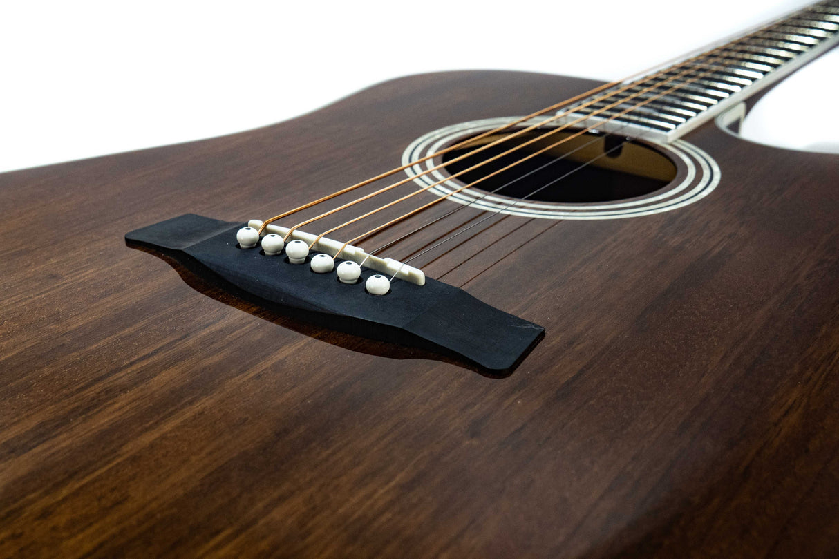 Hagstrom Mora Dreadnaught CE Western gitar (mahogni)