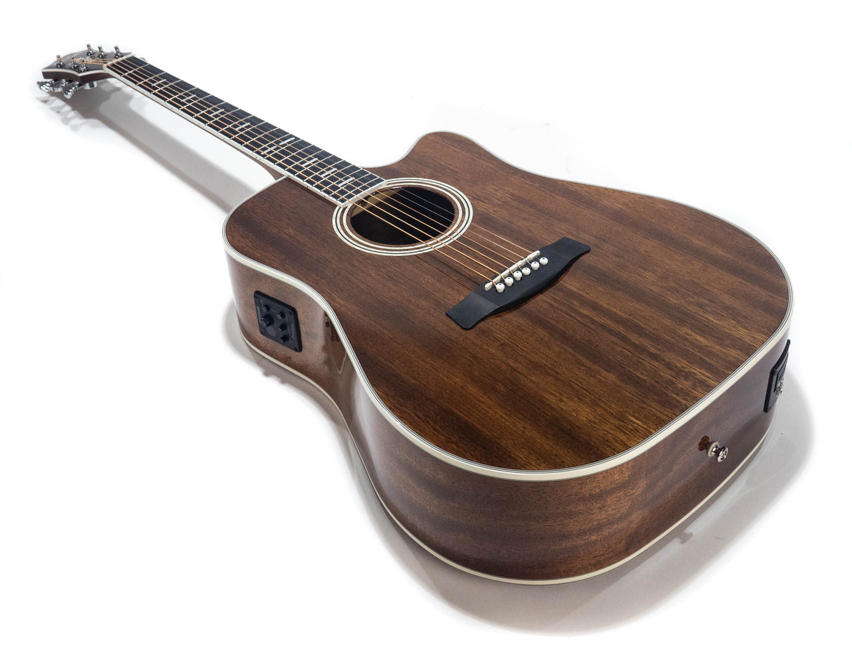 Hagstrom Mora Dreadnaught CE Western gitar (mahogni)