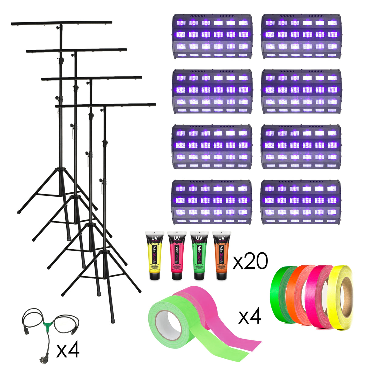Nattpadell komplett pakke for 1 bane