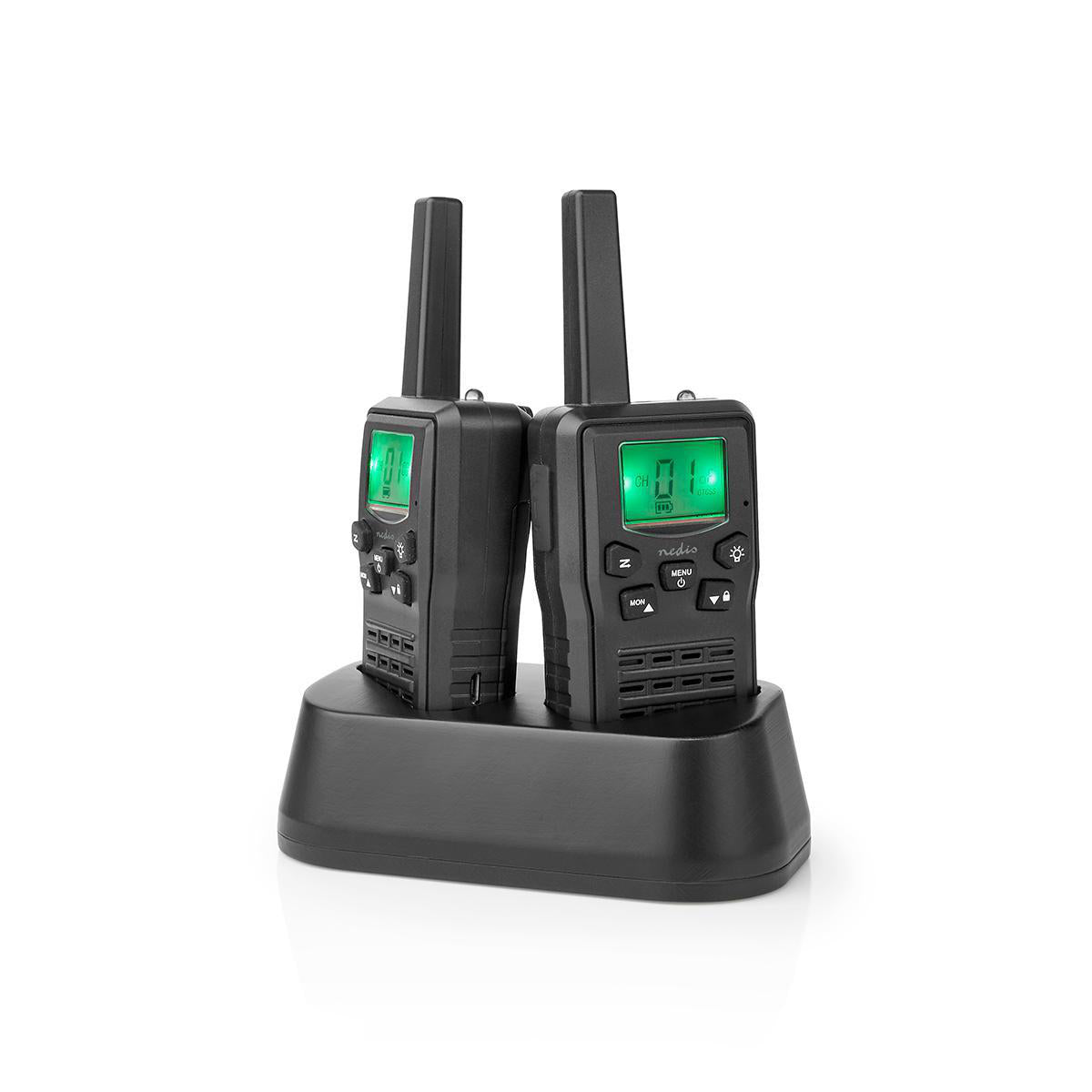 Nedis Walkie Talkie-sett med lader (opptil 10 km)