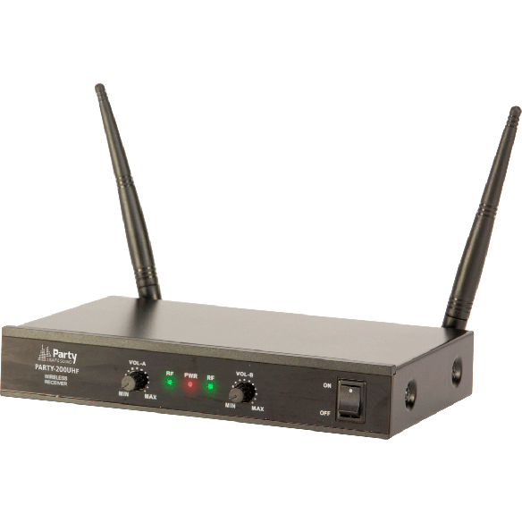 Ibiza trådløst mikrofonsystem (2 kanaler)