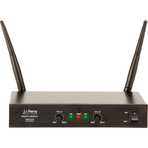 Ibiza trådløst mikrofonsystem (2 kanaler)