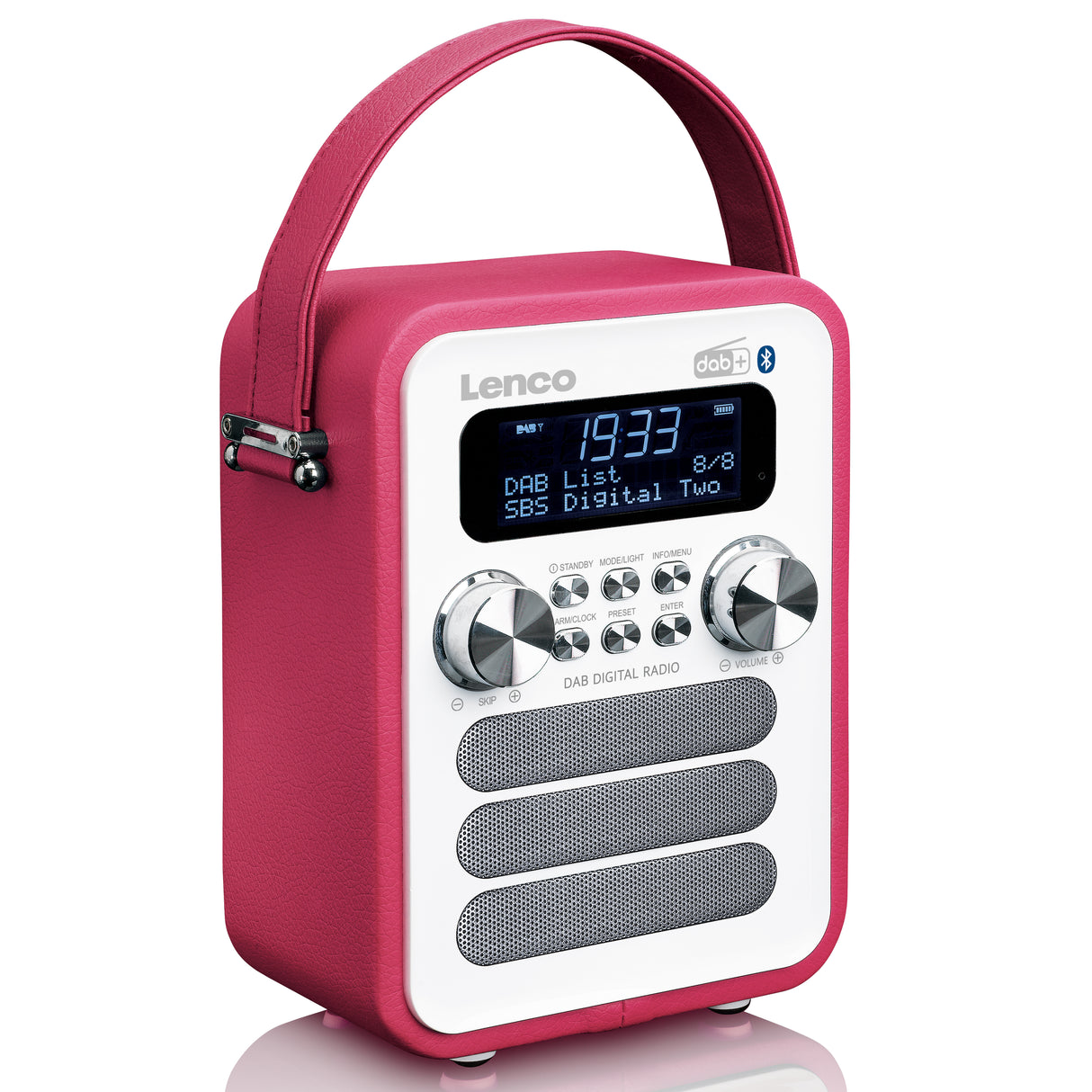 Lenco PDR-051 DAB+ Radio (rosa/hvit)