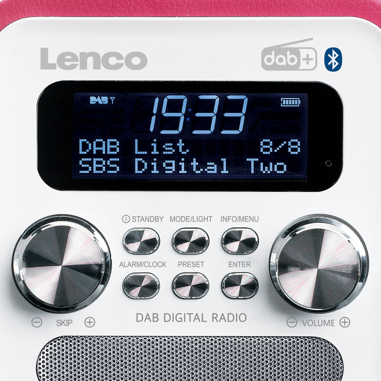 Lenco PDR-051 DAB+ Radio (rosa/hvit)