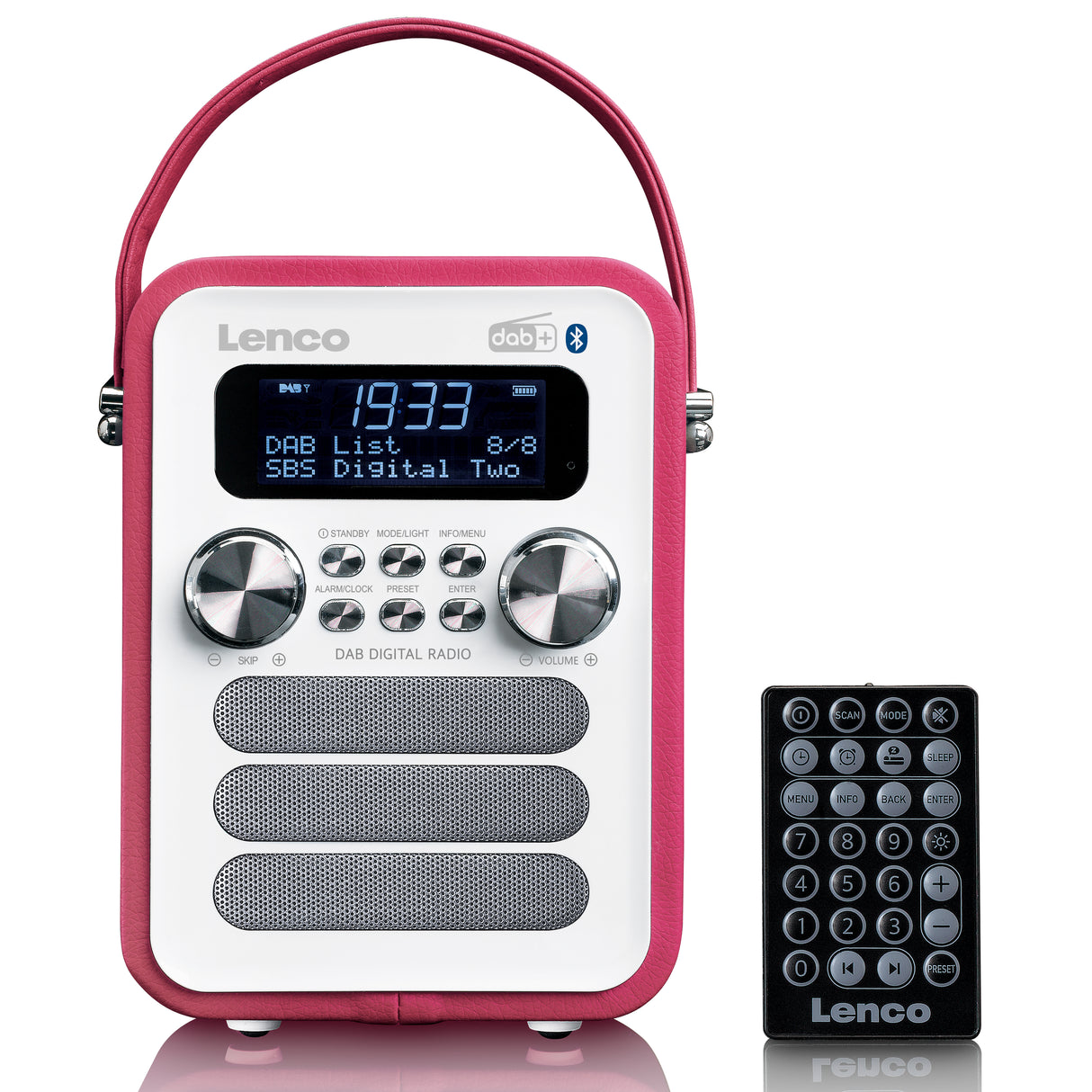 Lenco PDR-051 DAB+ Radio (rosa/hvit)