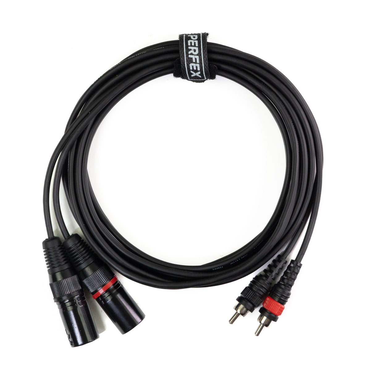 Perfex XLR hann til phono RCA-kabel (3m)