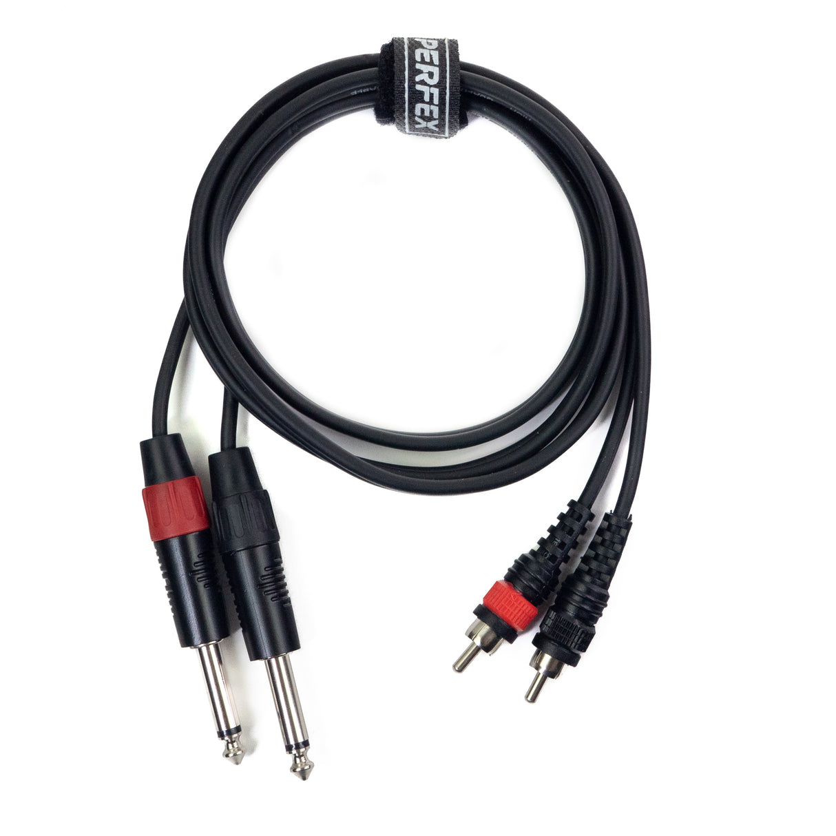 Perfex 2x jack til 2x phono RCA-kabel (1,3m)