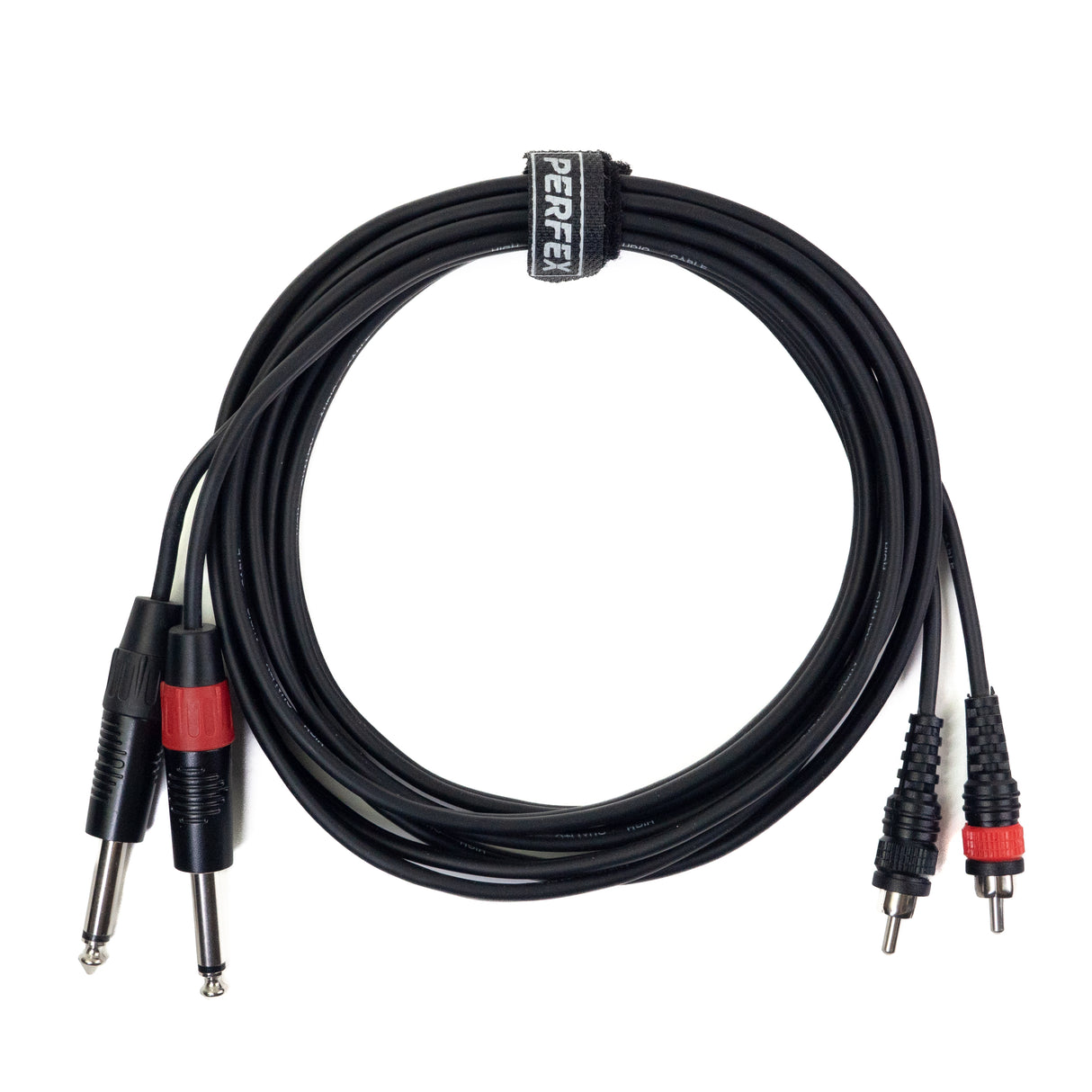 Perfex 2x jack til 2x phono RCA-kabel (3m)