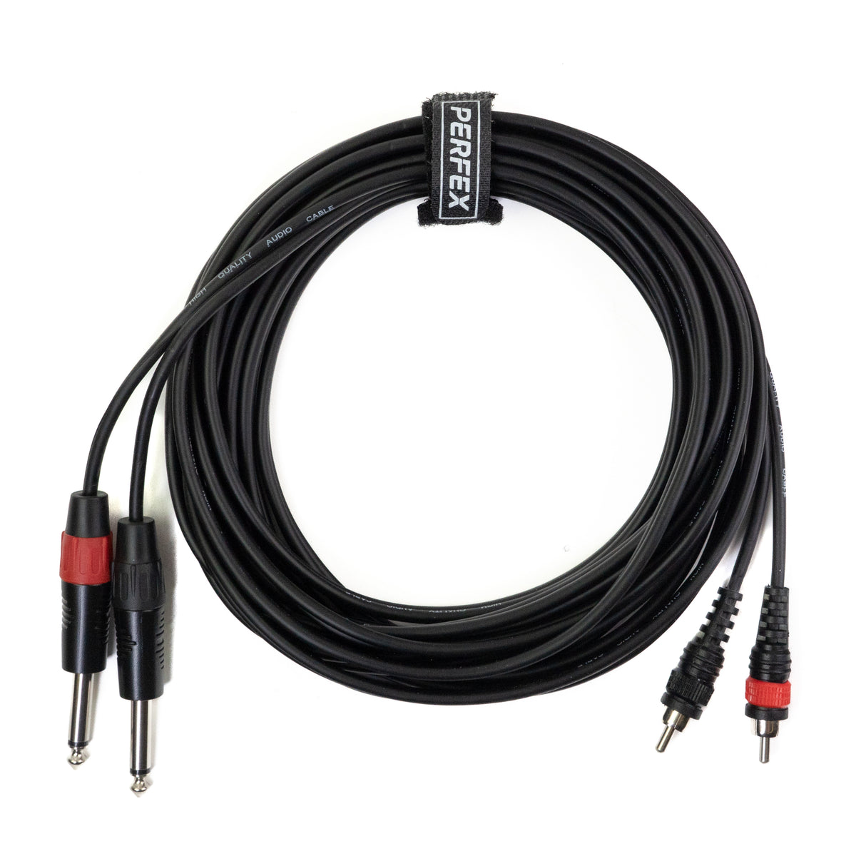 Perfex 2x jack til 2x phono RCA-kabel (6m)