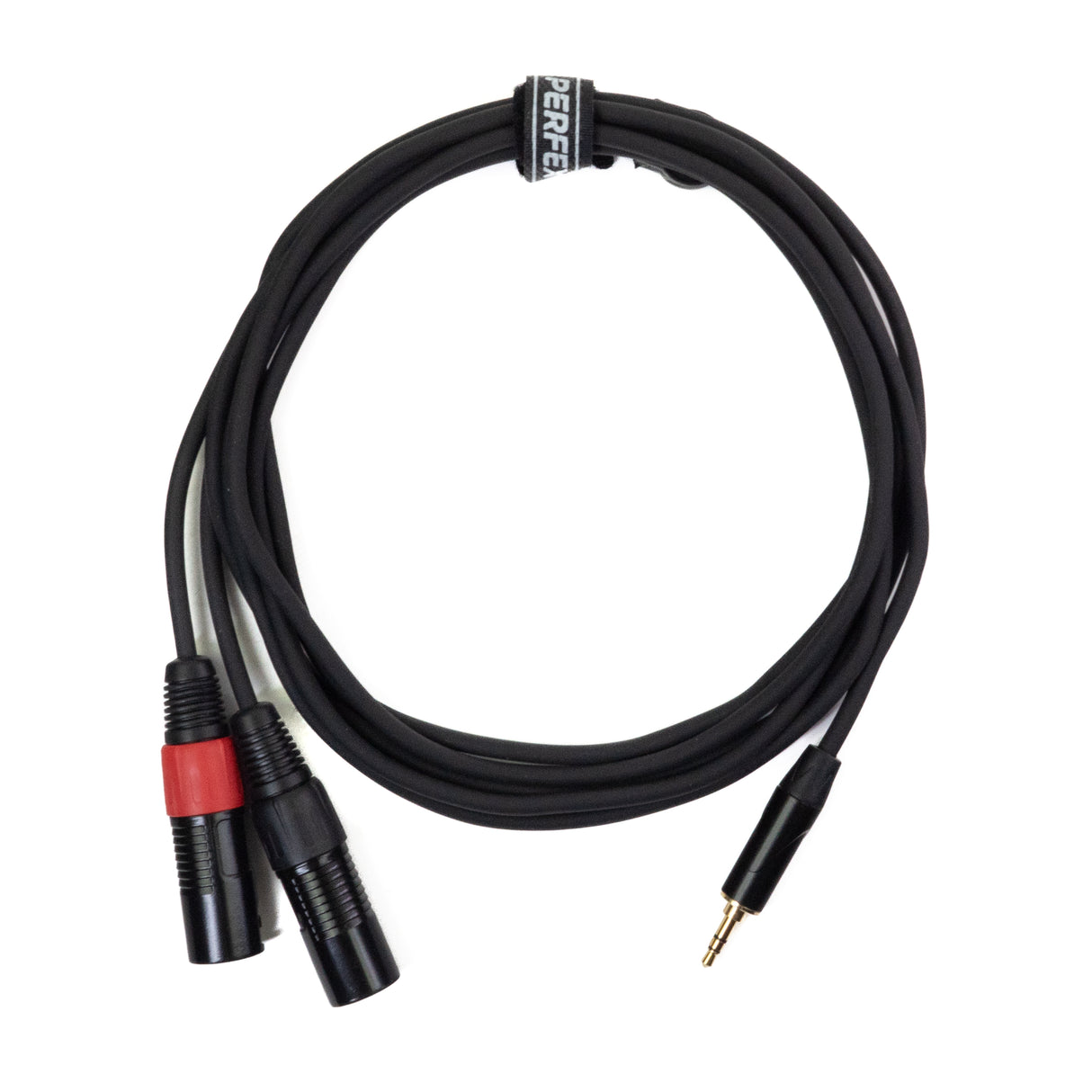 Perfex 2x XLR hann til 3,5mm minijack-kabel (3m)