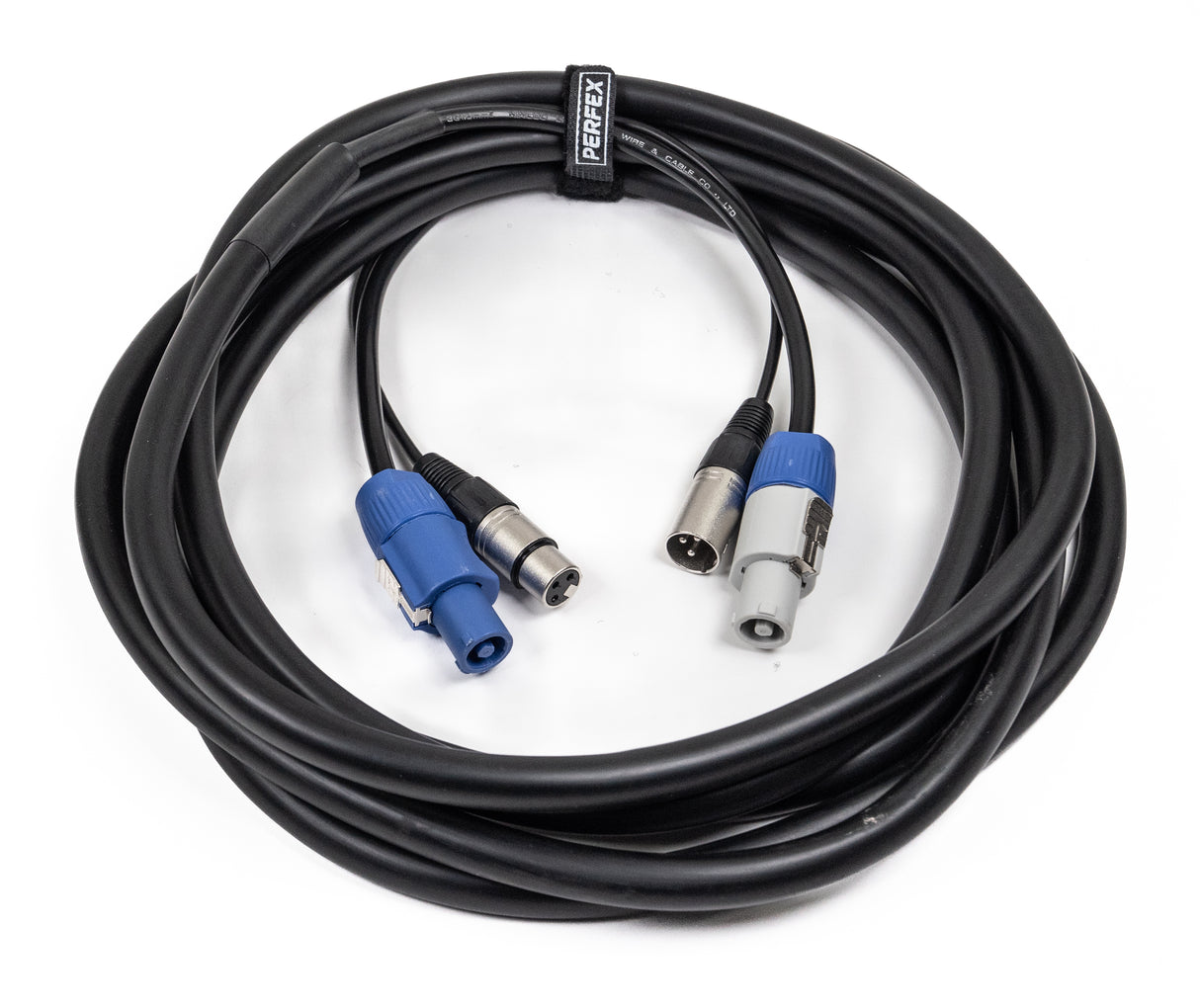Perfex Powercon & XLR multikabel (DMX, 5m)