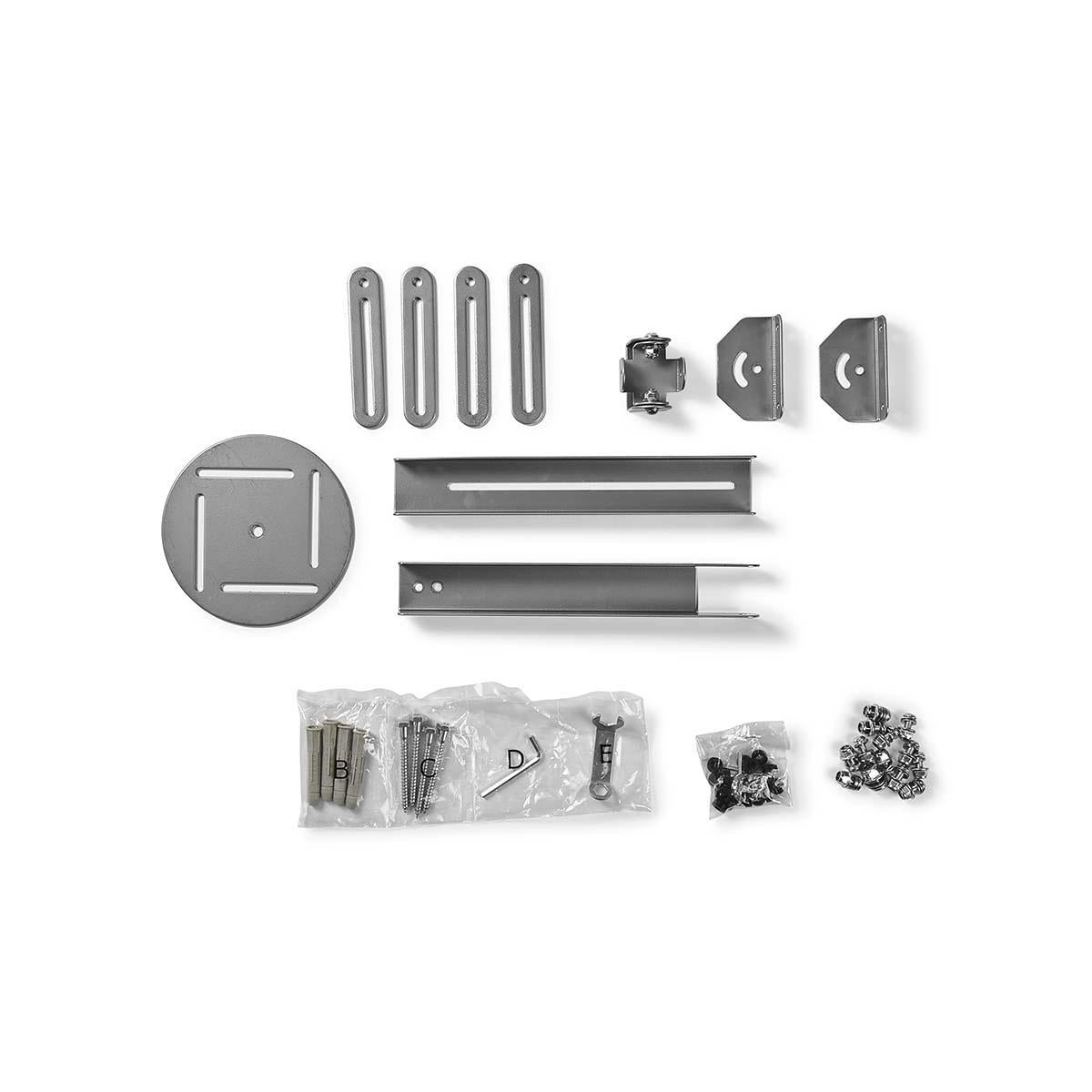 Projektorveggbrakett fullt bevegelig (sølv, 10 kg)