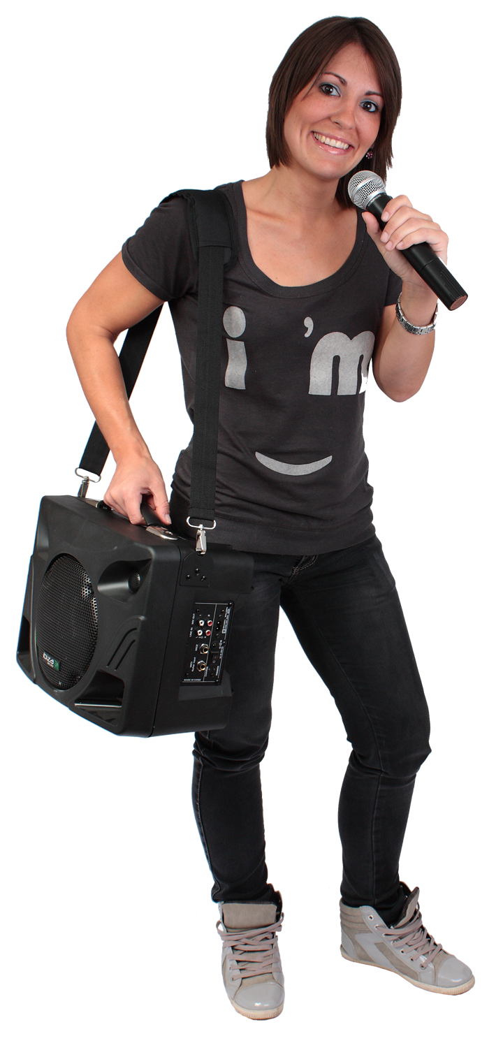 Bærbar høyttaler for høyttalere og reiseledere