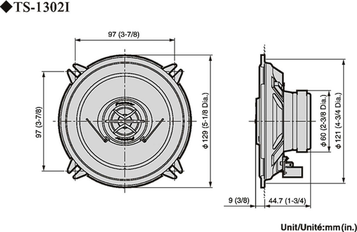 Pioneer TS-1302i bilhøyttaler (13 cm, 5,25")