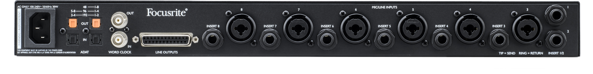 Focusrite Clarett+ Octopre mikrofonforforsterker