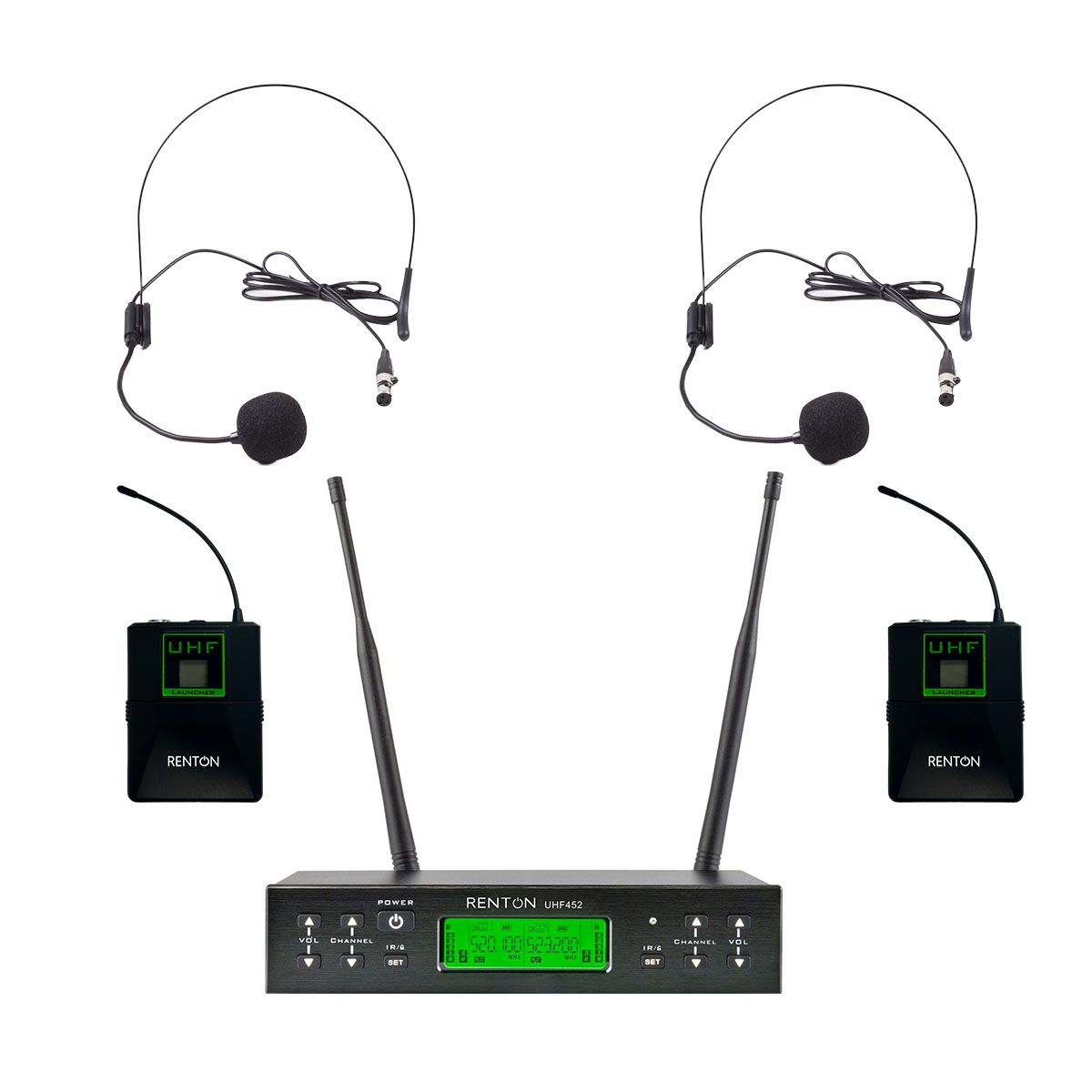 Renton Pro Trådløst Headset (2 kanaler)