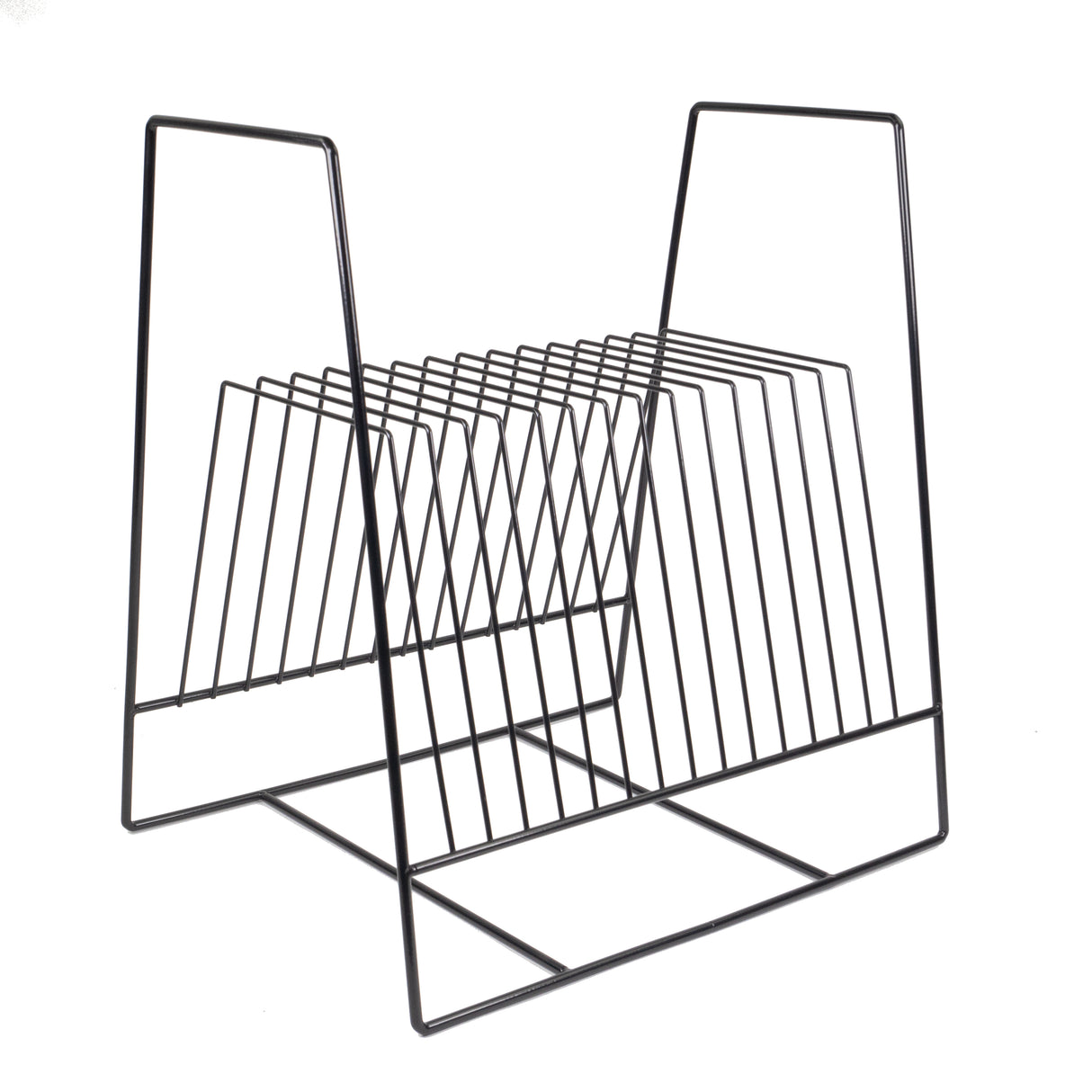 Studio 57 Vinyl platestativ i metall (svart) 2 stk