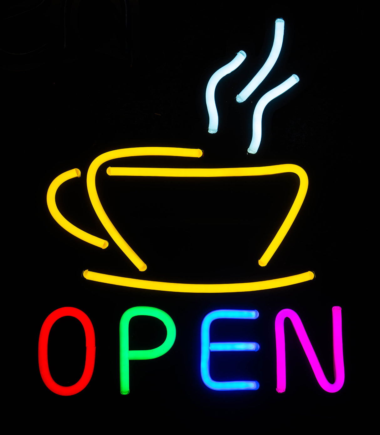 Neonskilt "Coffee Open"
