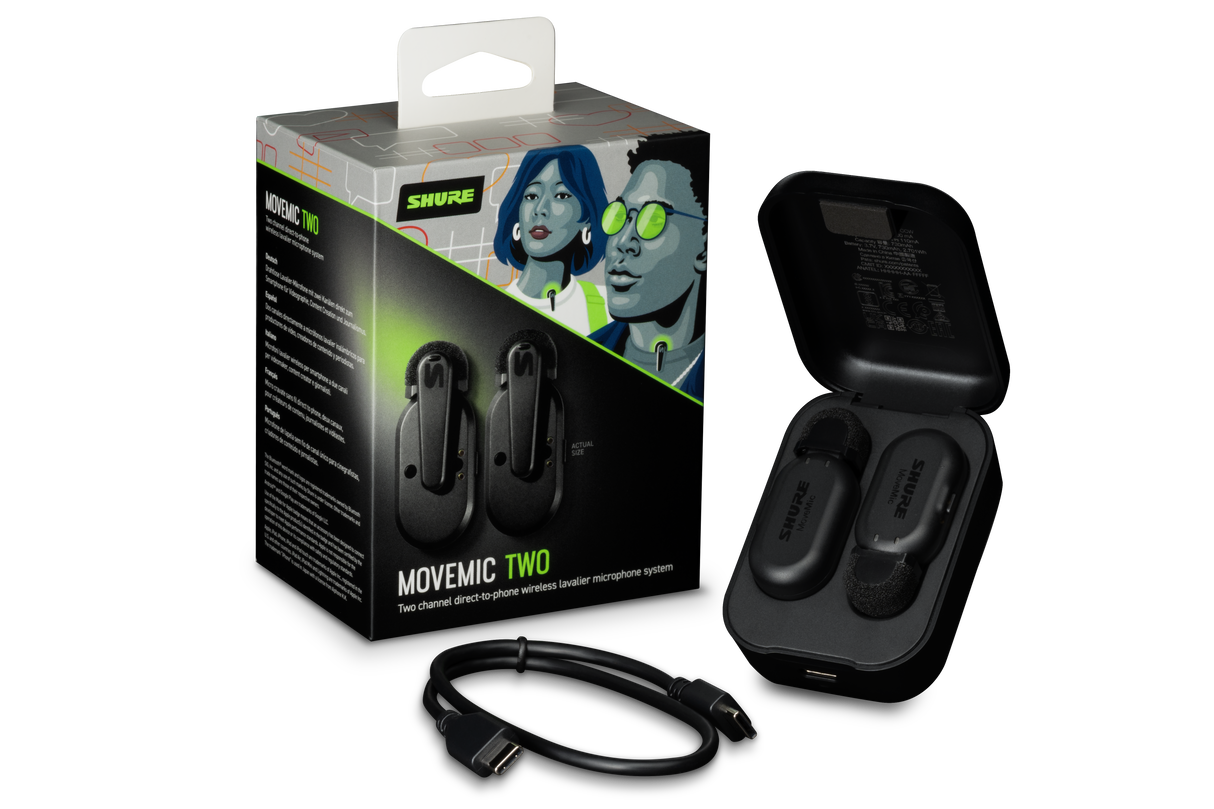 Shure MoveMic To Bluetooth mikrofonsett (2 mikrofoner)