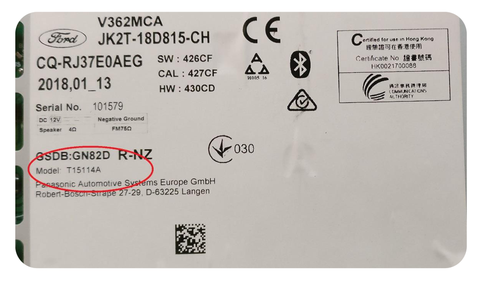 Interface for Ford Transit Custom 2018-